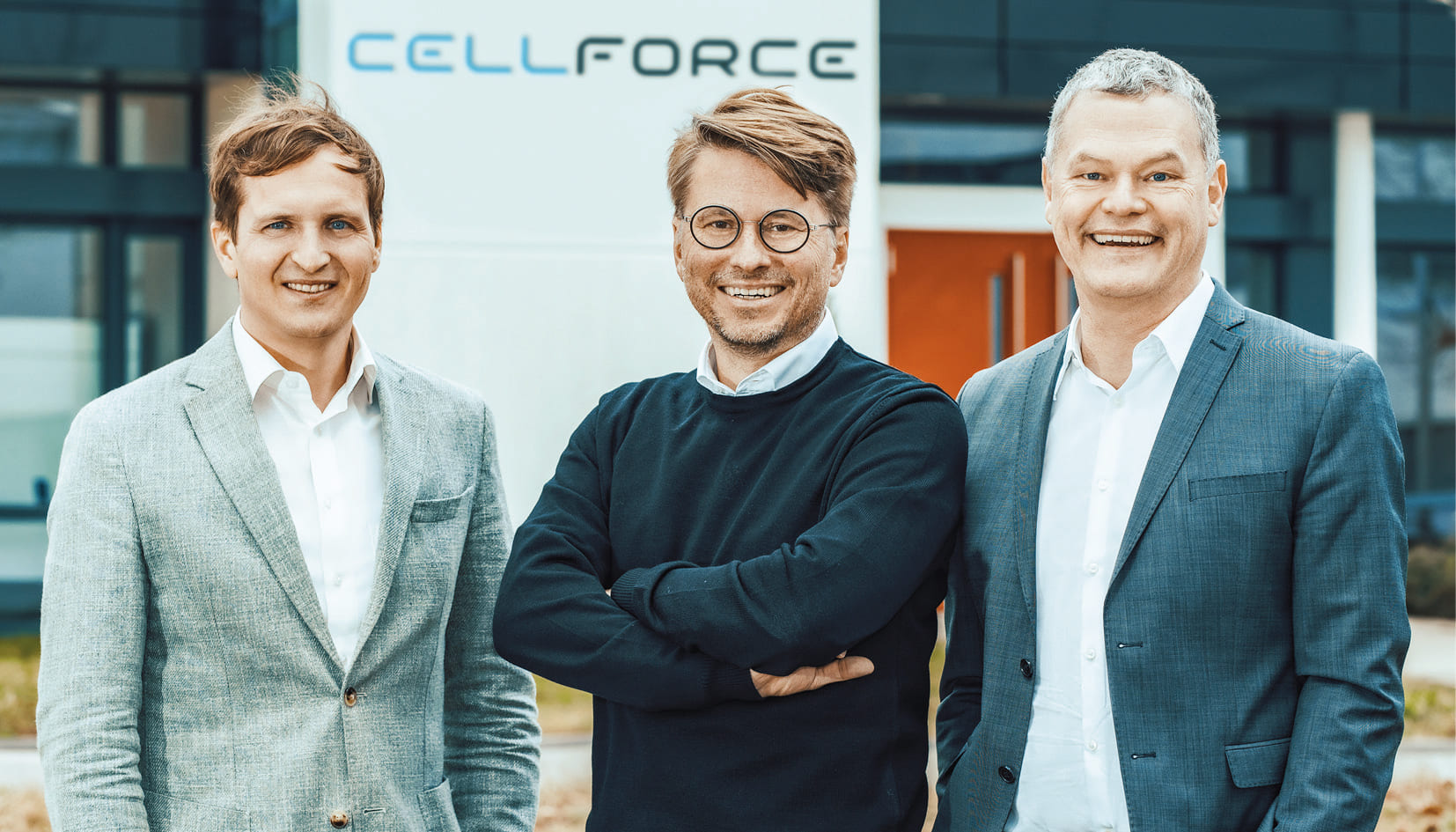 The managing directors of the Cellforce Group: Chief Operating Officer (COO) Dr. Markus Gräf, Chief Financial Officer (CFO) Wolfgang Hüsken and Chief Technology Officer (CTO) Torge Thönnessen